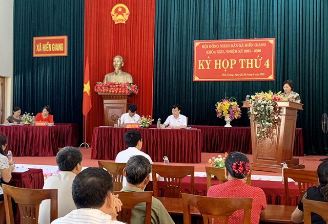 HĐND xã Hiền Giang (huyện Thường Tín) khai mạc kỳ họp thứ 4 khóa XXII
