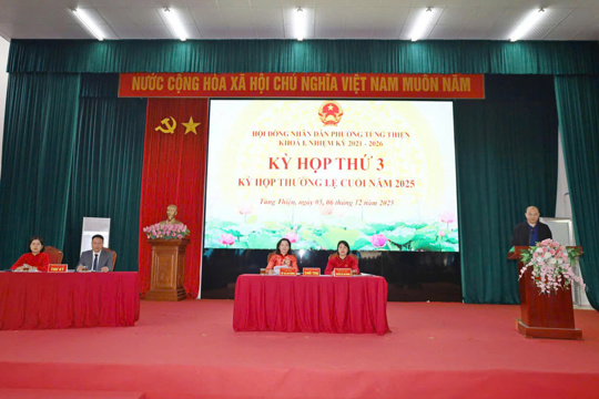 Kỳ họp thứ 3 HĐND phường Tùng Thiện khóa I nhiệm kỳ 2021-2026