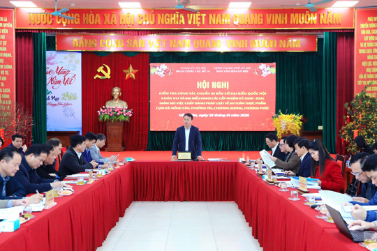 Kiểm tra, giám sát về công tác chuẩn bị bầu cử tại các xã: Hồng Vân, Thường Tín, Chương Dương, Thượng Phúc  