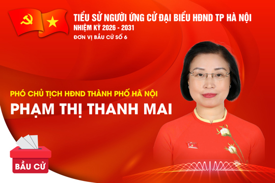 Đồng chí Phạm Thị Thanh Mai ứng cử Đại biểu HĐND Thành phố tại đơn vị bầu cử số 6 