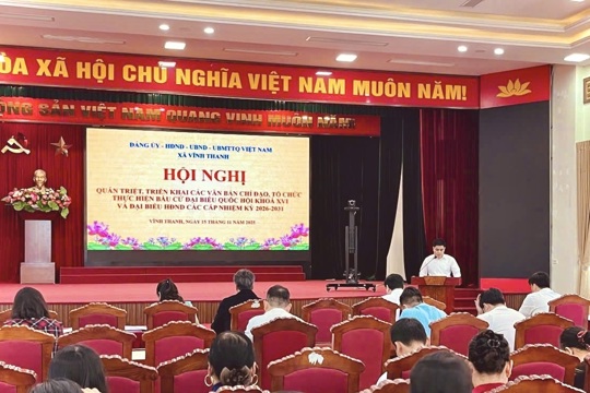 Xã Vĩnh Thanh chủ động, nghiêm túc triển khai công tác chuẩn bị bầu cử đại biểu Quốc hội khóa XVI và đại biểu HĐND các cấp
