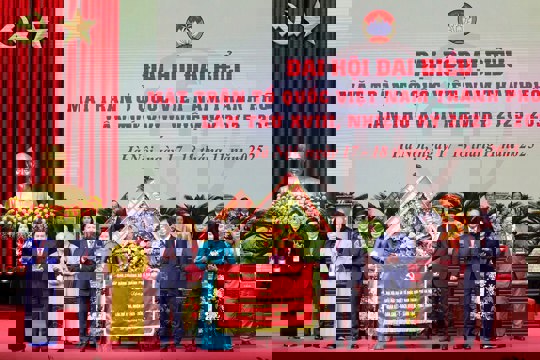 Phiên trọng thể Đại hội đại biểu MTTQ Việt Nam thành phố Hà Nội lần thứ XVIII, nhiệm kỳ 2025-2030 