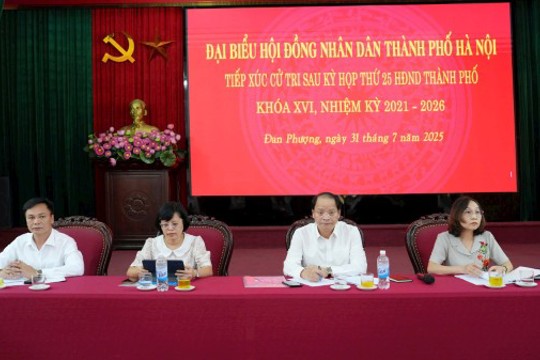 Tổ đại biểu HĐND thành phố Hà Nội (đơn vị bầu cử số 25) tiếp xúc cử tri 3 xã: Đan Phượng, Ô Diên, Liên Minh