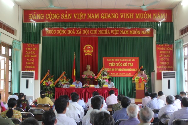 HĐND Thành phố Hà Nội tiếp xúc cử tri sau kỳ họp thứ 5 từ ngày 12 đến ngày 21/12/2017