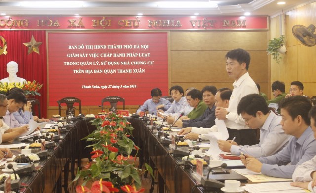 Ban Đô thị: Giám sát công tác quản lý, vận hành nhà chung cư tái định cư tại quận Thanh Xuân 