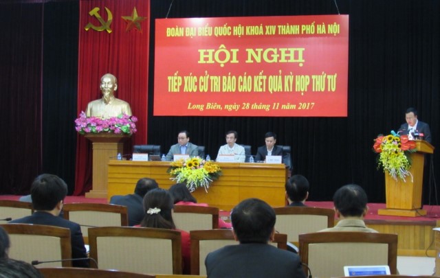 Lịch tiếp xúc cử tri của các đại biểu Quốc hội Đoàn Hà Nội trước kỳ họp thứ 5