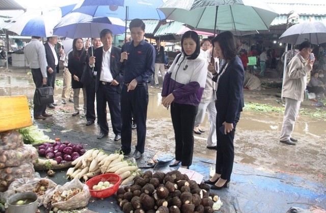 Đoàn Đại biểu Quốc hội thành phố giám sát tại chợ đầu mối Minh Khai