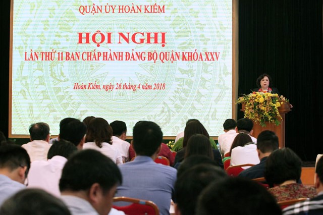 Chủ tịch HĐND TP dự Hội nghị lần thứ 11 BCH Đảng bộ quận Hoàn Kiếm 