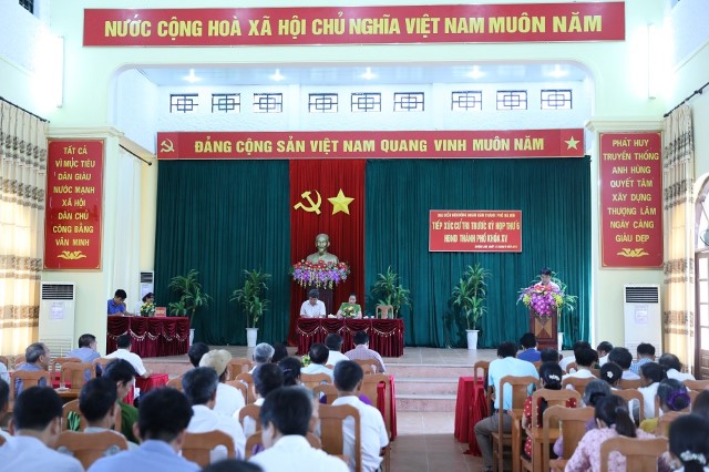 Đơn vị bầu cử số 16 huyện Mỹ Đức TXCT trước kỳ họp thứ 6 HĐND Thành phố, khóa XV