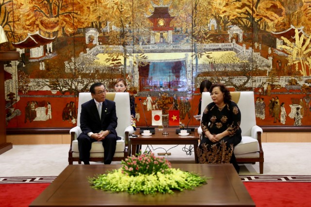 Chủ tịch HĐND thành phố Hà Nội tiếp Chủ tịch Hội đồng tỉnh Fukuoka 