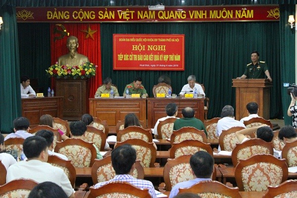 Đại biểu Quốc hội Hà Nội tiếp xúc cử tri huyện Hoài Đức, Đan Phượng