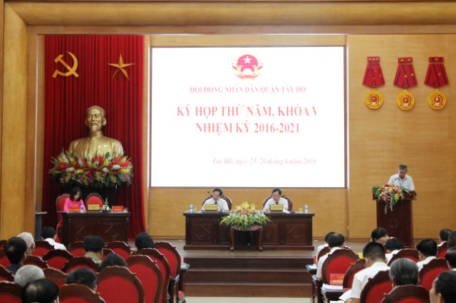 Tây Hồ: Kỳ họp thứ 5 HĐND quận