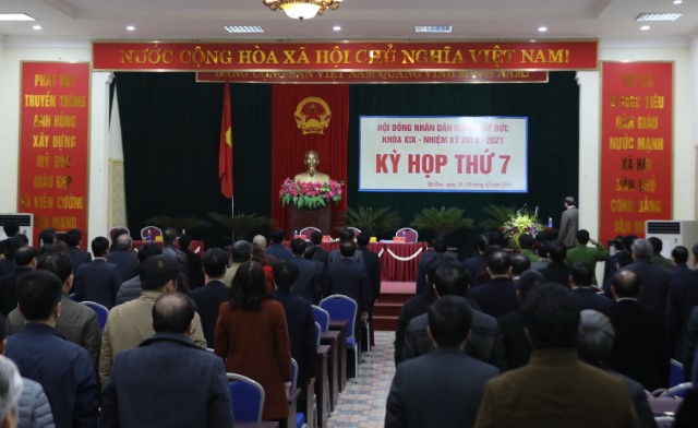 Kỳ họp thứ 7 HĐND huyện Mỹ Đức khóa XIX, nhiệm kỳ 2016 - 2021