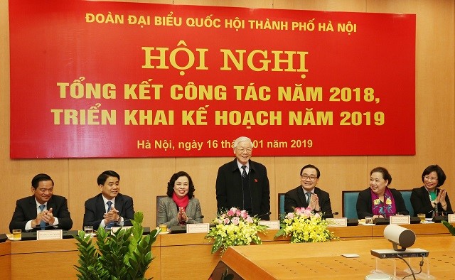 Đoàn Đại biểu Quốc hội thành phố Hà Nội tổng kết hoạt động năm 2018; triển khai nhiệm vụ trọng tâm năm 2019