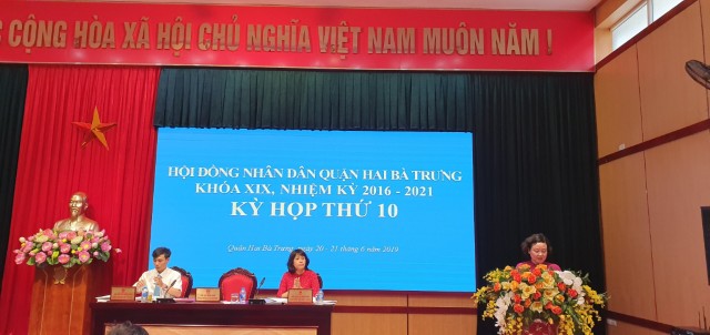 Kỳ họp thứ 10 HĐND quận Hai Bà Trưng khóa XIX, nhiệm kỳ 2016 - 2021