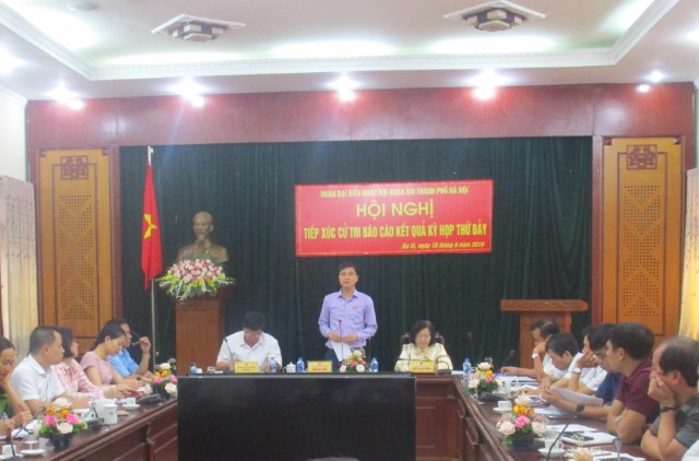 Đoàn Đại biểu Quốc hội, Đơn vị bầu cử số 8: Báo cáo kết quả kỳ họp thứ 7 của Quốc hội với cử tri huyện Ba Vì.