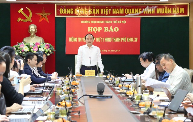 Họp báo thông tin về kỳ họp thứ 11 HĐND Thành phố