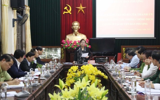 Chủ tịch HĐND Thành phố kiểm tra công tác thực hiện phòng, chống dịch Covid-19 trên địa bàn Huyện Hoài Đức và Đan Phượng