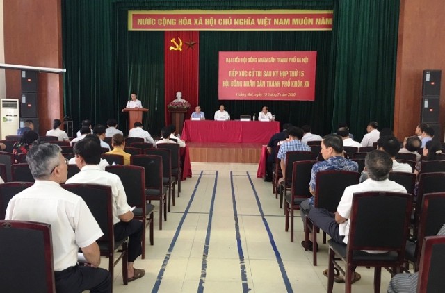 Đại biểu HĐND Thành phố tiếp xúc cử tri Tây Hồ, Hoàng Mai, Thanh Trì