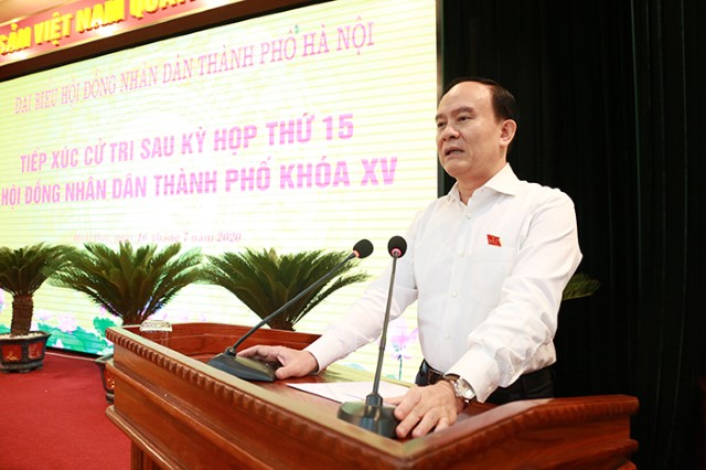 Phó Chủ tịch Thường trực HĐND TP Nguyễn Ngọc Tuấn tiếp xúc cử tri huyện Hoài Đức