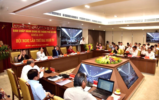 Phát biểu kết luận Hội nghị lần thứ 24 Ban Chấp hành Đảng bộ Thành phố của đồng chí Vương Đình Huệ