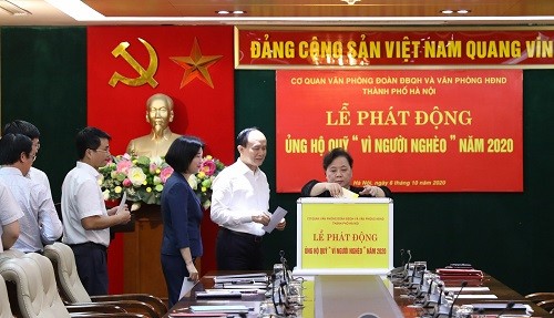 Phát động ủng hộ Quỹ "Vì người nghèo" thành phố Hà Nội