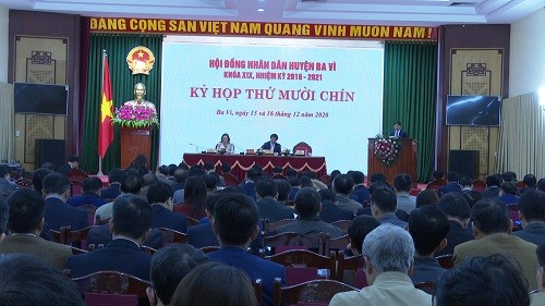 Ba Vì: Kỳ họp thứ 19 HĐND huyện khóa XIX nhiệm kỳ 2016-2021