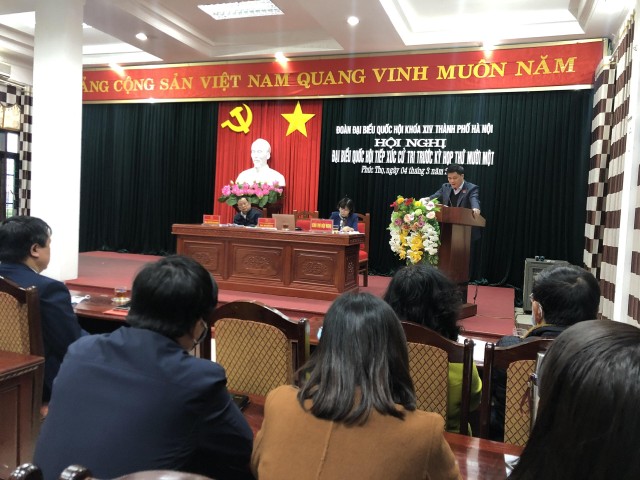 Đại biểu Quốc hội Hà Nội đơn vị bầu cử số 8,  tiếp xúc cử tri trước kỳ họp thứ Mười một, Quốc hội khóa XIV