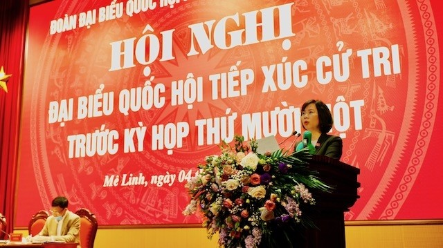 Đại biểu Quốc hội Hà Nội tiếp xúc cử tri đơn vị bầu cử số 10