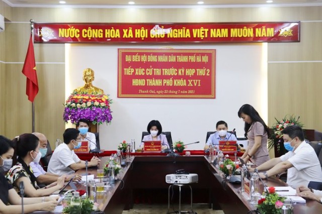 Đại biểu HĐND tiếp xúc cử tri quận Tây Hồ và các huyện Thanh Oai, Gia Lâm, Thanh Trì