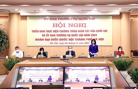 Thường trực HĐND thành phố Hà Nội tham luận tại Hội nghị triển khai thực hiện Chương trình giám sát năm 2022 của Quốc hội