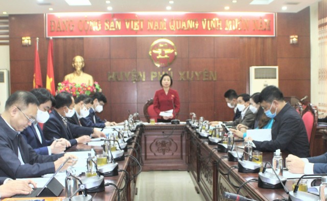 Đoàn đại biểu Quốc hội thành phố Hà Nội giám sát việc thực hiện sắp xếp các đơn vị hành chính cấp huyện, xã tại huyện Phú Xuyên