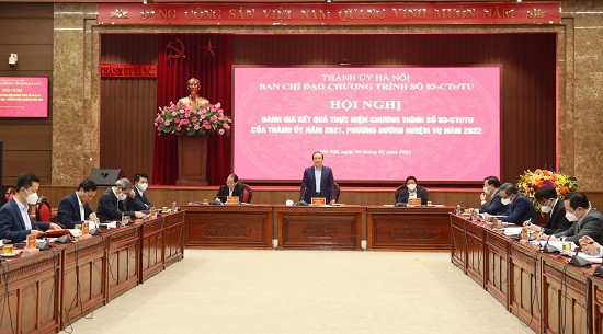 Phó Bí thư Thành ủy, Chủ tịch HĐND Thành phố Nguyễn Ngọc Tuấn chủ trì triển khai nhiệm vụ năm 2022 Ban Chỉ đạo Chương trình 03-CTr/TU của Thành uỷ