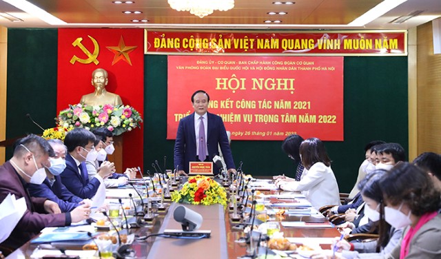 Văn phòng Đoàn Đại biểu Quốc hội và Hội đồng nhân dân Thành phố Hà Nội triển khai nhiệm vụ năm 2022