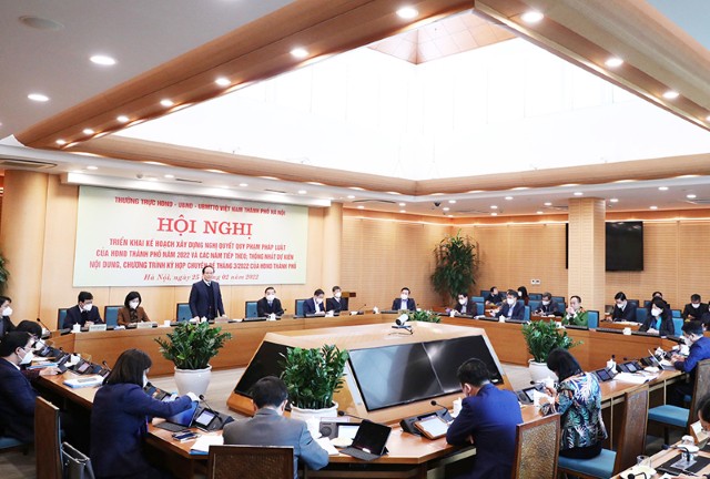 Triển khai kế hoạch xây dựng nghị quyết quy phạm pháp luật của HĐND thành phố Hà Nội năm 2022