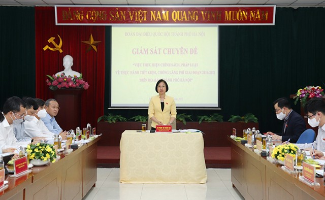 Đoàn ĐBQH TP giám sát công tác thực hành tiết kiệm, chống lãng phí tại Tổng Công ty vận tải Hà Nội