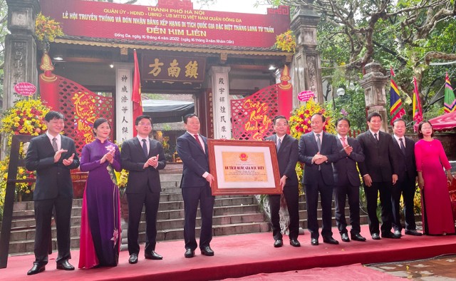 Chủ tịch HĐND TP Nguyễn Ngọc Tuấn dự khai hội và đón Bằng xếp hạng di tích quốc gia đặc biệt đền Kim Liên
