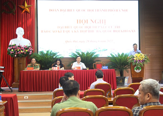 Đại biểu Quốc hội thành phố Hà Nội tiếp xúc cử tri các huyện: Quốc Oai, Chương Mỹ, Thạch Thất  