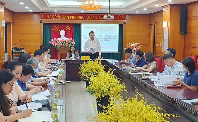 Tổ đại biểu số 10 HĐND thành phố Hà Nội giám sát thực hiện dự án xây dựng trường học tại các khu đô thị quận Hà Đông