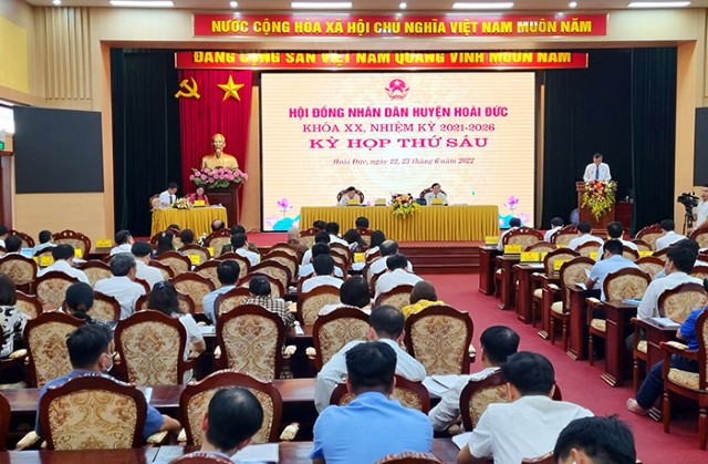 Hội đồng nhân dân huyện Hoài Đức khai mạc kỳ họp thứ 6