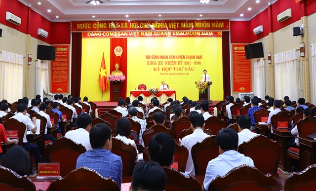 Hội đồng nhân dân huyện Thạch Thất khai mạc kỳ họp thứ 6 