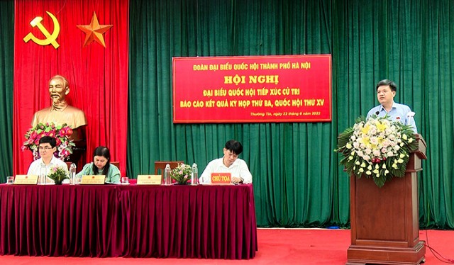 Đại biểu Quốc hội thành phố Hà Nội tiếp xúc cử tri Huyện Thường Tín