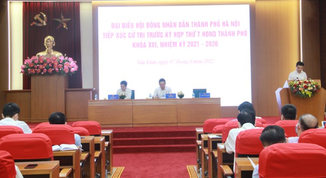 Đại biểu HĐND Thành phố tiếp xúc cử tri huyện Gia Lâm