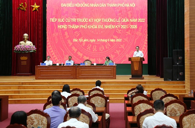 Đại biểu HĐND Thành phố tiếp xúc cử tri quận Bắc Từ Liêm  