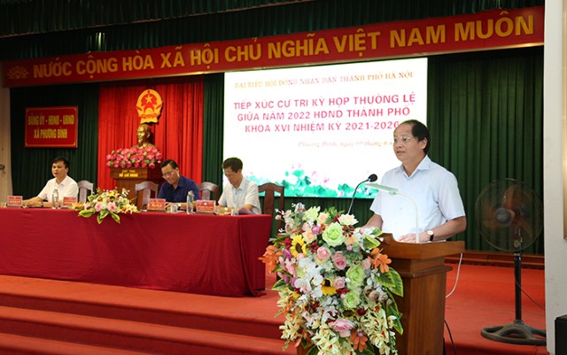 Đại biểu HĐND Thành phố tiếp xúc cử tri huyện Đan Phượng, Đông Anh