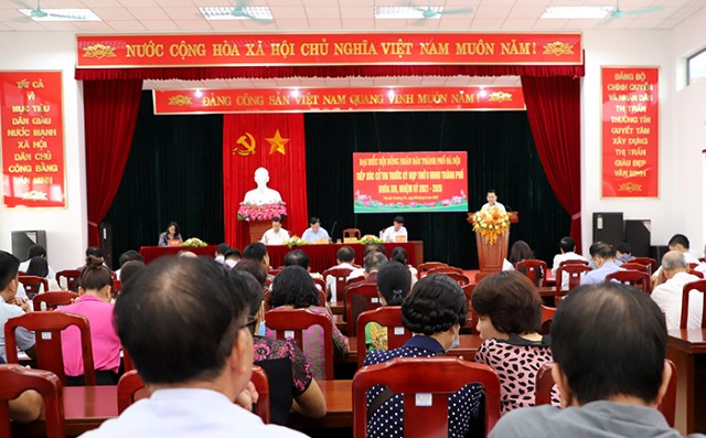 Đại biểu HĐND Thành phố tiếp xúc cử tri huyện Thường Tín 