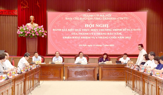 Ban Chỉ đạo Chương trình số 01-CTr/TU của Thành ủy triển khai nhiệm vụ 6 tháng cuối năm 2022 