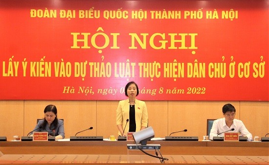 Lấy ý kiến vào Dự thảo Luật Thực hiện dân chủ ở cơ sở