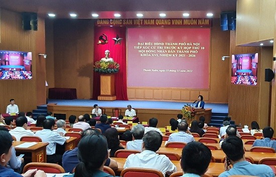 Đại biểu HĐND thành phố tiếp xúc cử tri quận Thanh Xuân