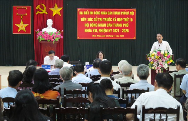 Đại biểu HĐND Thành phố tiếp xúc cử tri quận Bắc Từ Liêm